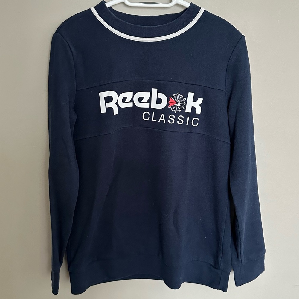 Reebok Classic Medium Crewneck Navy Sweater